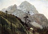 Western Trail - The Rockies by Albert Bierstadt